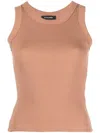 Styland Fine-ribbed Vest Top In Nude