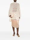Styland Floral-print Mini Dress In Neutral