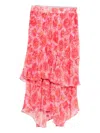 Styland Floral-print Ruffled Skirt In Pink