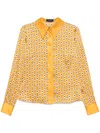 Styland Floral-print Shirt In Yellow