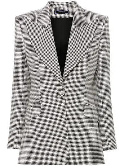 Styland Houndstooth Blazer In Black