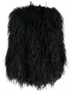 Styland Oversized Feather Jacket In Black