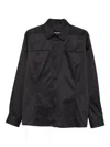 Styland Panelled Cotton Shirt In Black