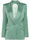 Styland Peak-lapel Single-breasted Blazer In Green