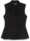 Styland Pinstriped Waistcoat In Black