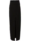 Styland Pintstriped Maxi Skirt In Black