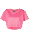 Styland Plain Cropped T-shirt In 粉色