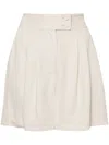 Styland Pleated High-waist Tailored Shorts In Neutrals