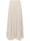 Styland Pleated Midi Skirt In Neutrals
