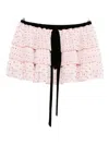 Styland Polka-dot Ruffled Mini Skirt In Multi