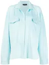 Styland Hemdjacke Mit Lockerem Schnitt In Blue