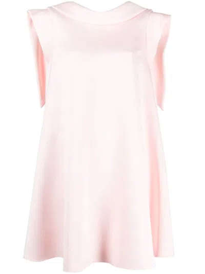 Styland Sailor-collar Flared Minidress In Pink