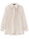Styland Semi-sheer Blouse In Neutrals