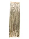 Styland Sequin-embellished Front-split Skirt In Gold
