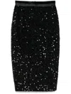 Styland Sequin-embellished Midi Skirt In Black