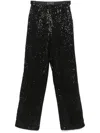 Styland Sequined Trousers In Black