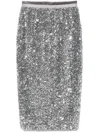 Styland Sequinned Midi Skirt In Silver