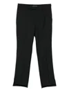 Styland Split-hem Wool Trousers In Black