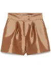 Styland Taffeta Shorts In Brown