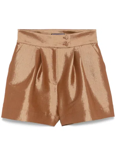 Styland Taffeta Shorts In Brown