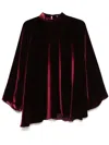 Styland Velvet Mini Dress In Red