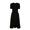 Styland Short-sleeve Flared Dress In Black