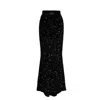 Styland Sequind High-waist Maxi Skirt In Black