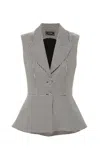 Styland Houndstooth Waistcoat In Black