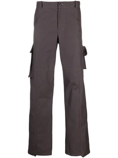 Styland Asymmetric-hem Cargo Trousers In Brown