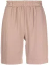Styland Cotton Bermuda Track Shorts In Brown