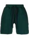 Styland X Notrainproof Drawstring-waistband Organic Cotton Shorts In Green
