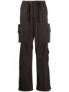 Styland Logo-patch Drawstring-waistband Trousers In Brown