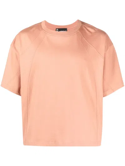 Styland Panelled Jersey T-shirt In Orange