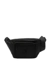 Styland Patch-detail Zip-up Belt Bag In Black