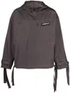 Styland Slogan-patch Hooded Jacket In Brown