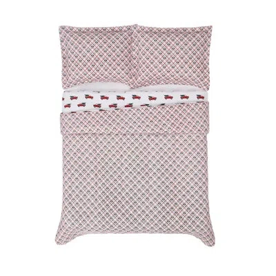 Style 212 Comforter Set In Orange,white