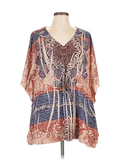 Pre-owned Style 3/4 Sleeve Blouse In Blue