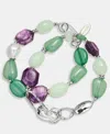 Style & Co 2-pc. Set Multi-stone Beaded Stretch Bracelets, Macy's Exclusive In Multi