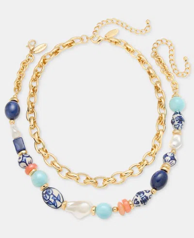 Style & Co 2-pc. Set Beaded & Chain Necklaces, Macy's Exclusive In Multi