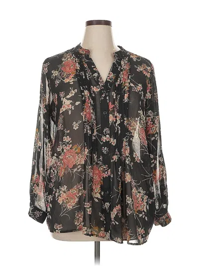 Pre-owned Style & Co 3/4 Sleeve Blouse In Black