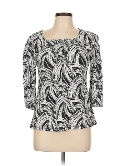 Pre-owned Style & Co 3/4 Sleeve Blouse In Black