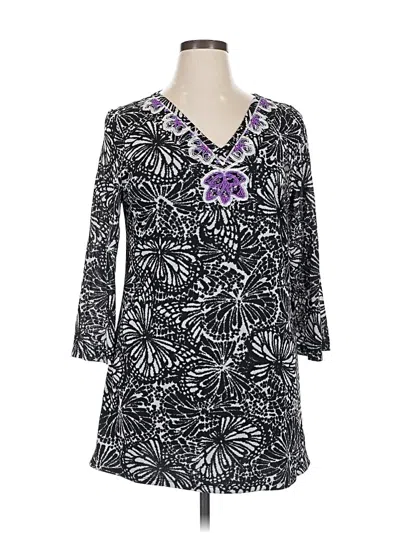 Pre-owned Style & Co 3/4 Sleeve Blouse In Black