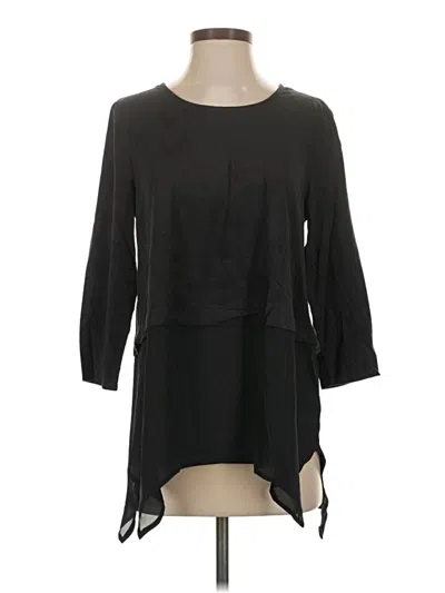 Style & Co 3/4 Sleeve Blouse In Black