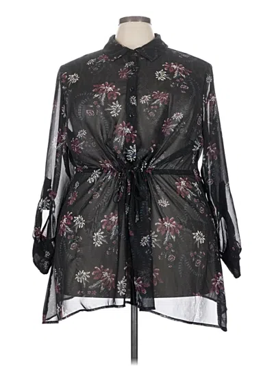 Pre-owned Style & Co 3/4 Sleeve Blouse In Black