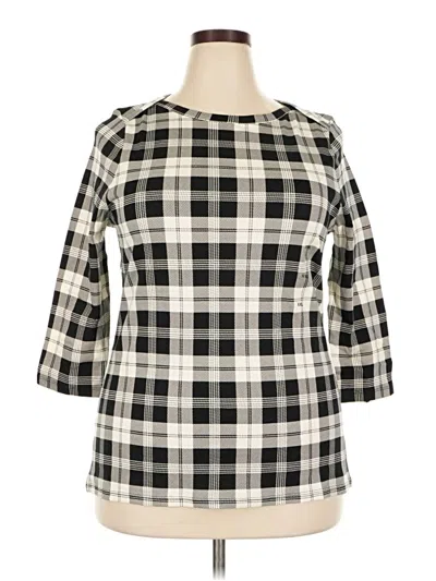 Style & Co 3/4 Sleeve Blouse In Black