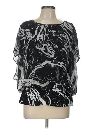 Pre-owned Style & Co 3/4 Sleeve Blouse In Black