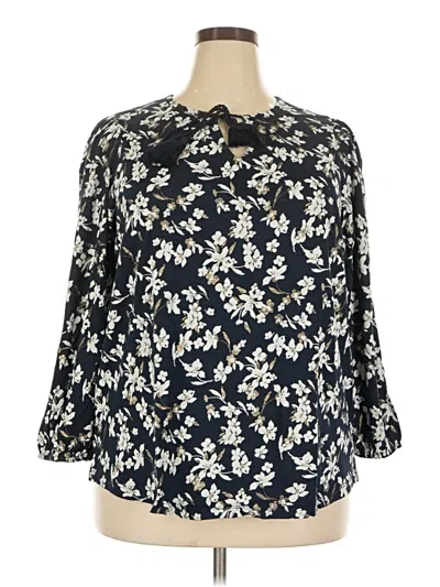 Style & Co 3/4 Sleeve Blouse In Multi