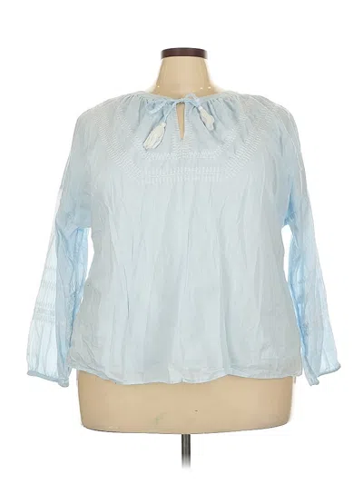 Pre-owned Style & Co 3/4 Sleeve Blouse In Blue