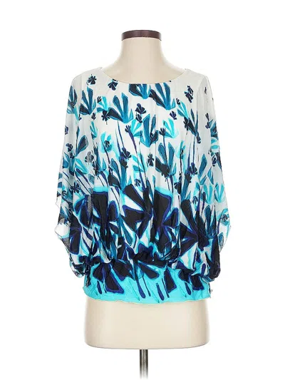 Pre-owned Style & Co 3/4 Sleeve Blouse In Blue