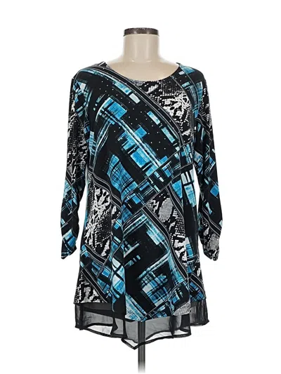 Pre-owned Style & Co 3/4 Sleeve Blouse In Blue